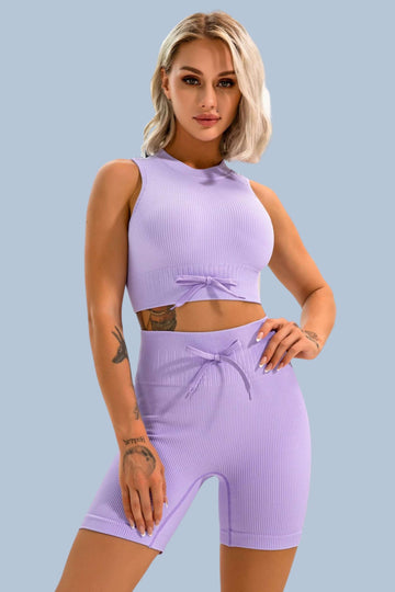 Tracksuit 2 Pieces Bra Shorts Workout Sets -  - Sets